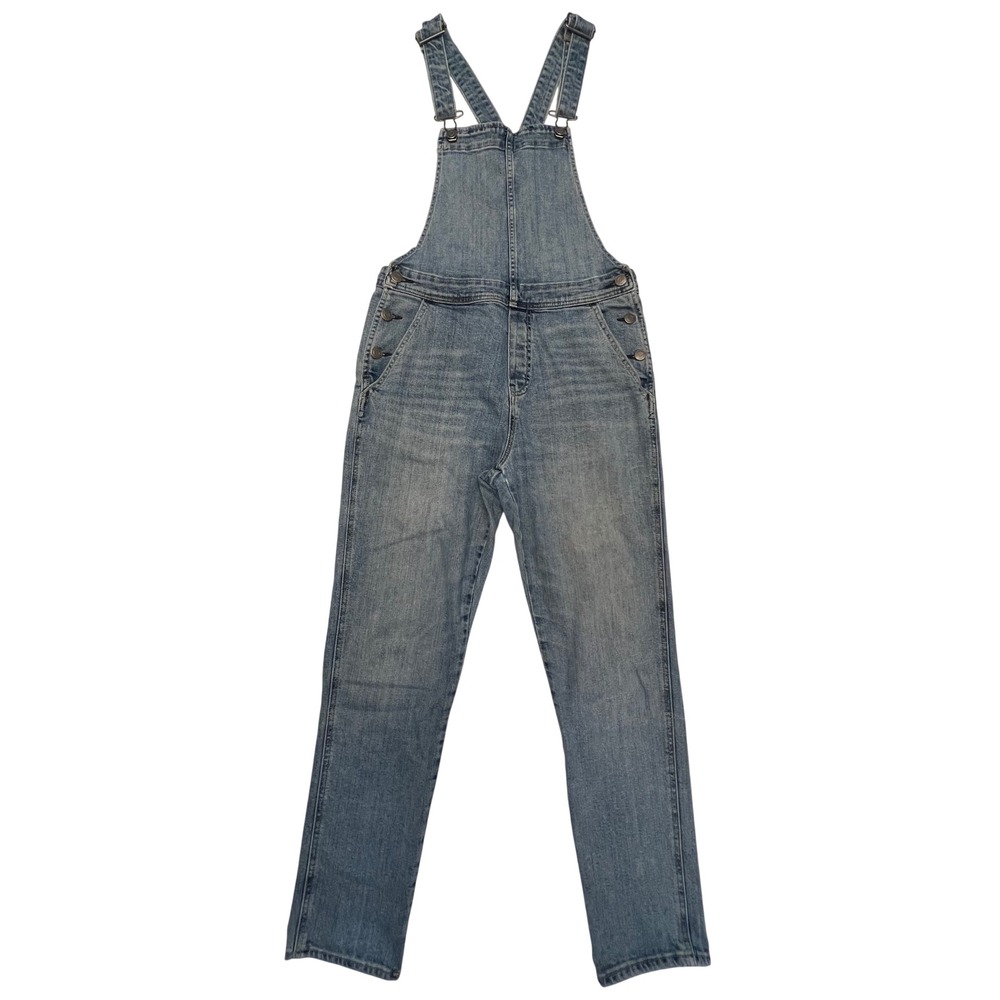 Gap Light Wash Slim Straight Cross Back Comfy Casual Denim Overalls Size S